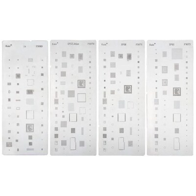 4PCS IC Chip BGA Reballing Stencil Kits Set Solder Template