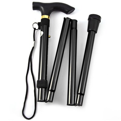 Metal Folding Walking Stick With Height and Non-Slip Rubber