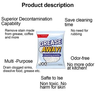 Grease Away Powder Cleaner Stain Remover Multifunctional Cle