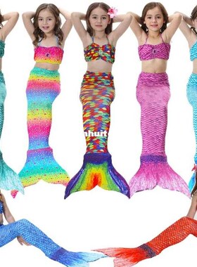 Mermaid Tail Costume Kids Zeemeerminstaart Met For Swimming