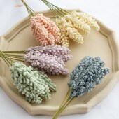 Decor Fall Bunch Dried Home Fake Flowers Artificial Cereal