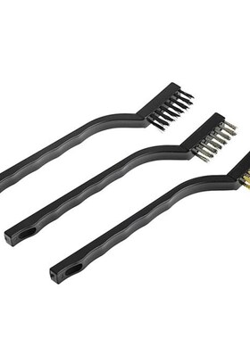 3pcs Mini Wire Brush Steel Brass Set Nylon Cleaning Polishin