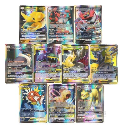 60-200pcs New Pokemon cards Tag Team GX EX MEGA Cards Pokemo