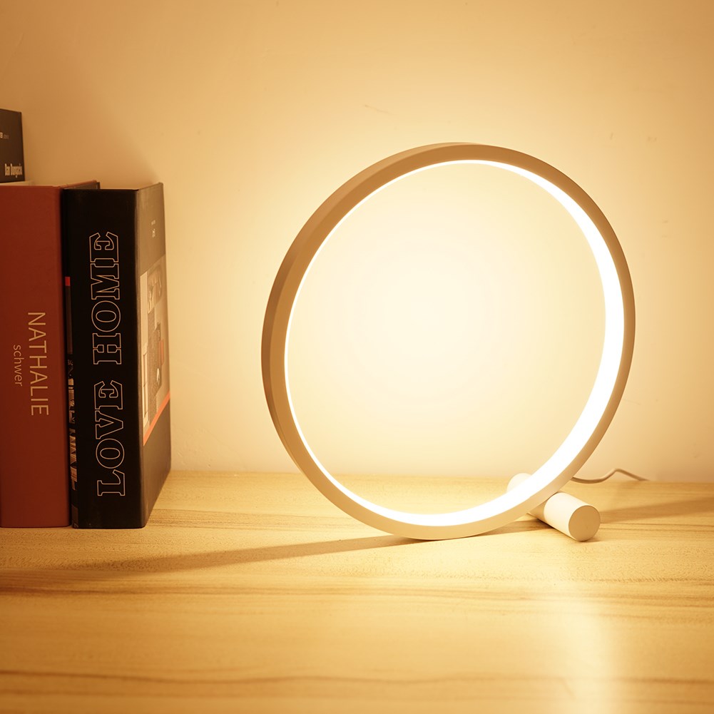 LED Table Lamp For Bedroom Circular Acrylic Desk Lamp For Li
