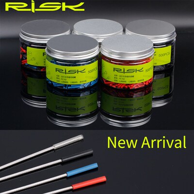 100PCS RISK Bike Brake Shifting Cable Tips Crimp MTB Road Bi