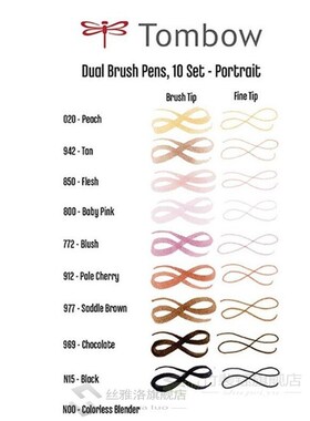 Tombow ABT Dual Brush Pen Art Markers Calligraphy Drawing Pe