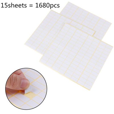 1680pcs/Lot Blank White Sticker Labels Small Paper Adhesive