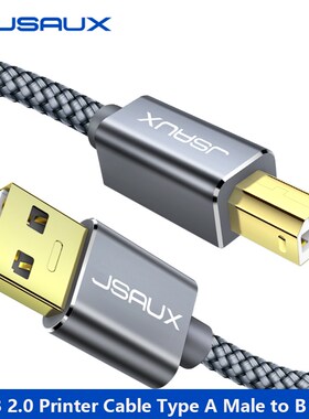 JSAUX Printer Cable USB 2.0 Type A Male to B Male Printer Sc