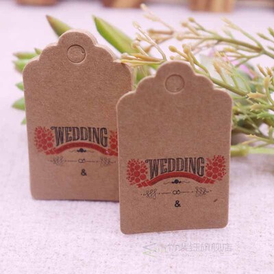 DIY 100pcs 3x5cm love tag handmade new paper card  present