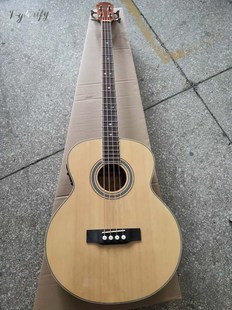 4 string electric acoustic bass guitar high gloss 43 inch na