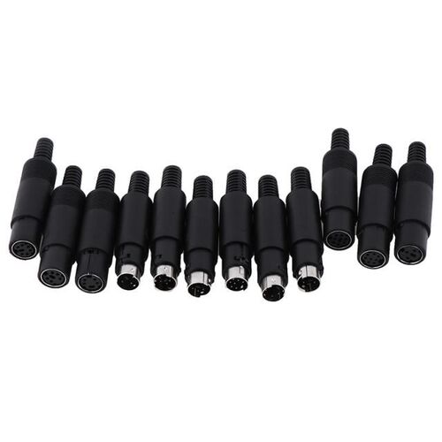 1Pc Male Female Mini DIN Plug Socket Connector 3/4/5/6/7/8 P