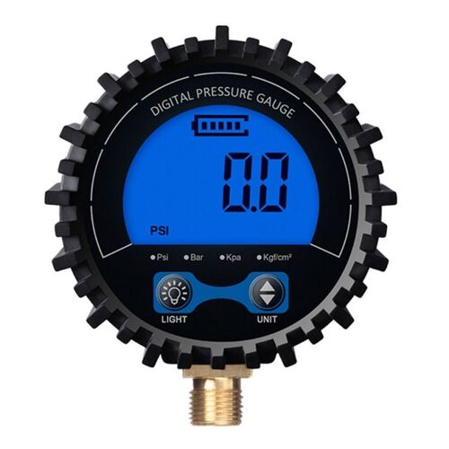 Dial Size Digital Pressure Gauge 0-200 Psi/Kpa/Bar/kgf cm2 M