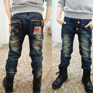 Jeans For Boy Kids Trouser Denim Warm Pants Children Clothes