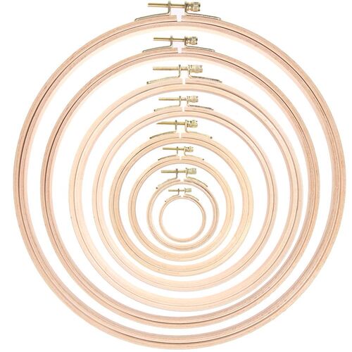 1 pcs 7.5-28cm Embroidery Cross-Stitch Wooden Frame Hoop Cir