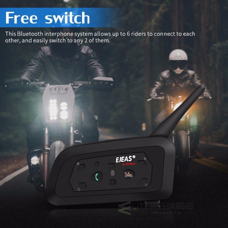 Intercom-System Helmet Walkie-Talkie Motorcycle-Bluetooth-He