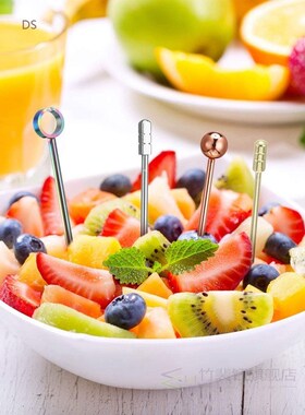 16Pcs Stainless Steel Cocktail Picks Fruits Toothpicks Appet