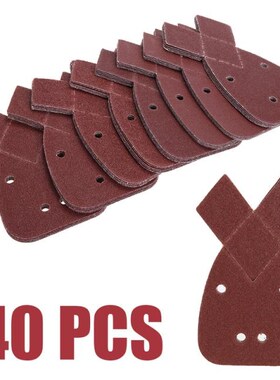 40Pcs 40/60/80/120 Grit Mouse Sanding Sheets Sander Pads Set