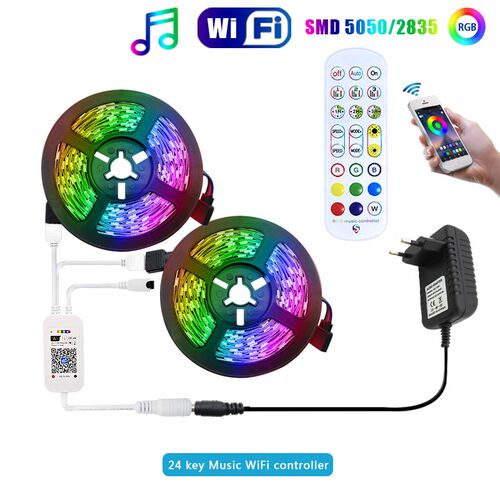 Music Wifi Smart LED Strip Control RGB Light 2835 5050 5m/10