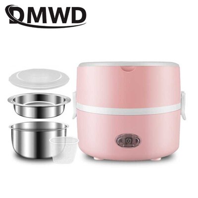 Mini Electric Rice Cooker Stainless Steel 2/3 Layers Steamer