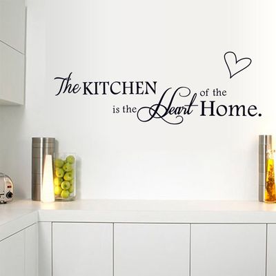The Kitchen Is The Heart Of The Home English alphabet Black