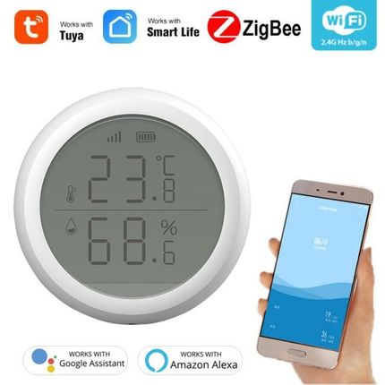 Tuya Zigbee Temperature And Humidity Sensor With LCD Screen