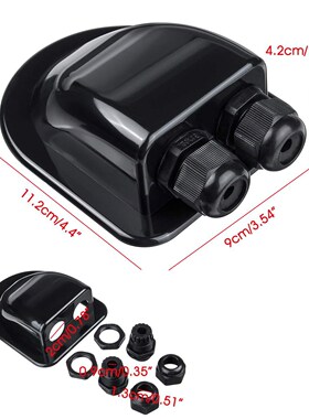 Solar Panel Double Hole Wire Cable Entry Gland Box Curved Ca