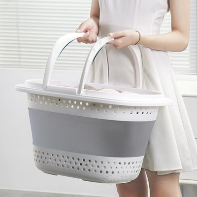 Collapsible Laundry Hamper Basket Clothes Storage Bag Washi