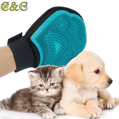 New Efficient Pet Grooming Gloves Massage Mitt Hair Removers
