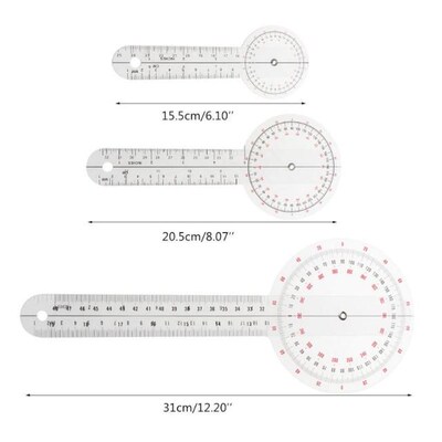 3pcs/set Spinals Goniometer Protractors Userful Multi-Ruler
