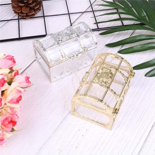 Wedding Jewelry Box Gold Candy Ring Earrings Necklace Box Ca