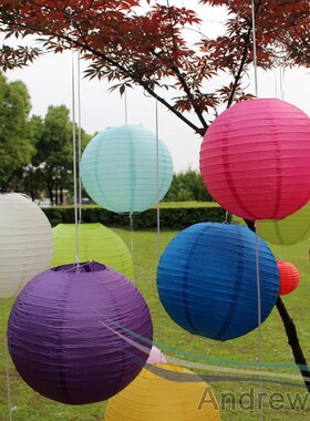 NEW!(5pcs/lot) 8''(20cm) Multicolor Chinese Round Paper Lant