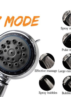 RecabLeght 7-In-1 Adjustable High Pressure Shower Head SPA R