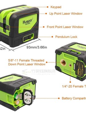Huepar 9300G 3 Point Laser Self leveling Green Beam Laser Le