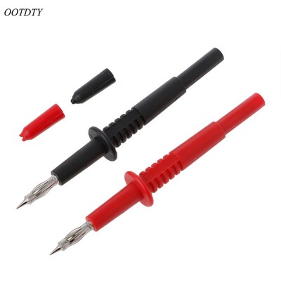 2 Pcs Copper Rod Multimeter Testing Probe 4mm Socket Type Pr
