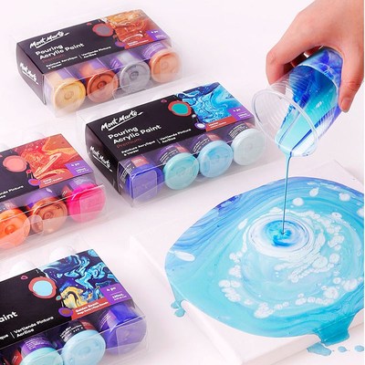 120ML Pigment Acrylic Paint Set Fluid Marbling Paint Acrylic