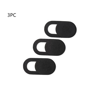 3PC niversal Plastic Black WebCam Cover Shutter Magnet Slide