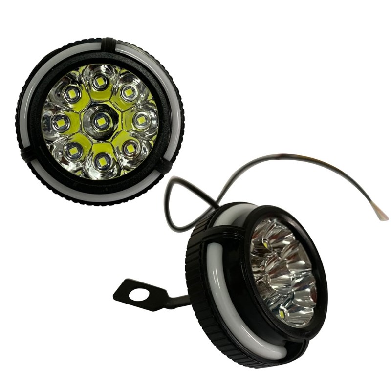 2Pcs Scooters Spotlight Motorcycle Headlight Fog Working Spo
