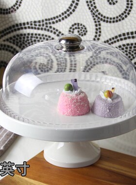 European Style Cake Stand White Round High Foot Ceramics Sna