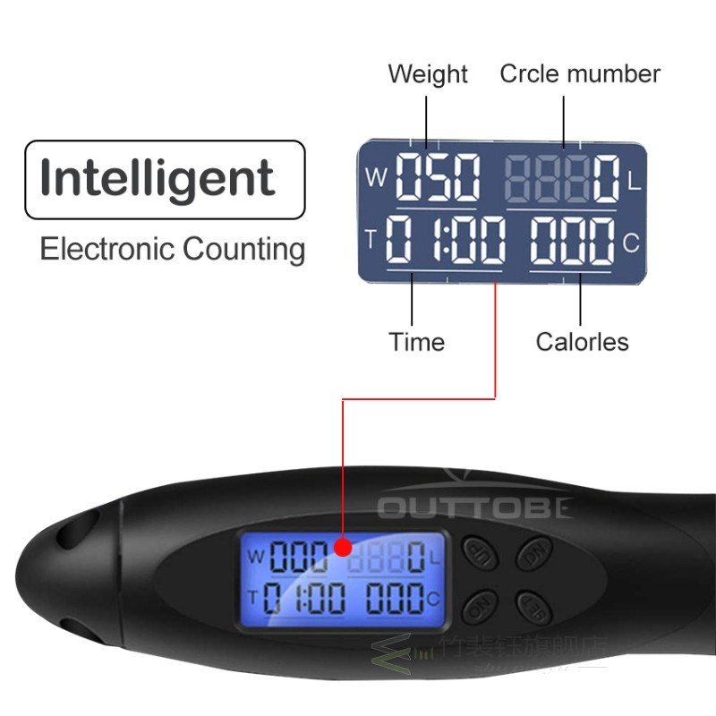 Outtobe Smart Jump Rope Fitness Sport Skipping Ropes with An