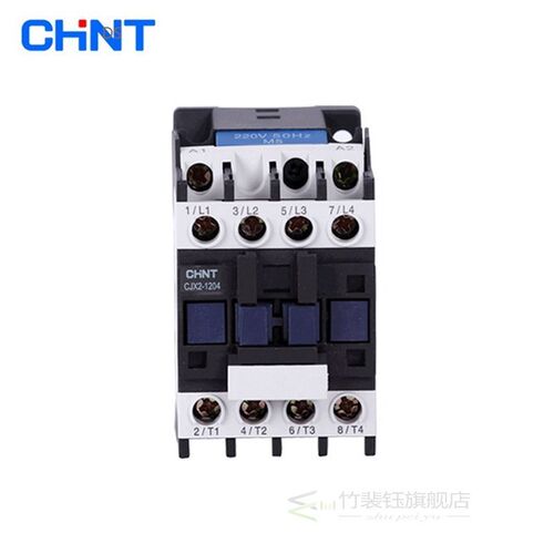 CHINT CJX2-1204 12A AC Contactor 4NO 220V 380V  Rail Mount C