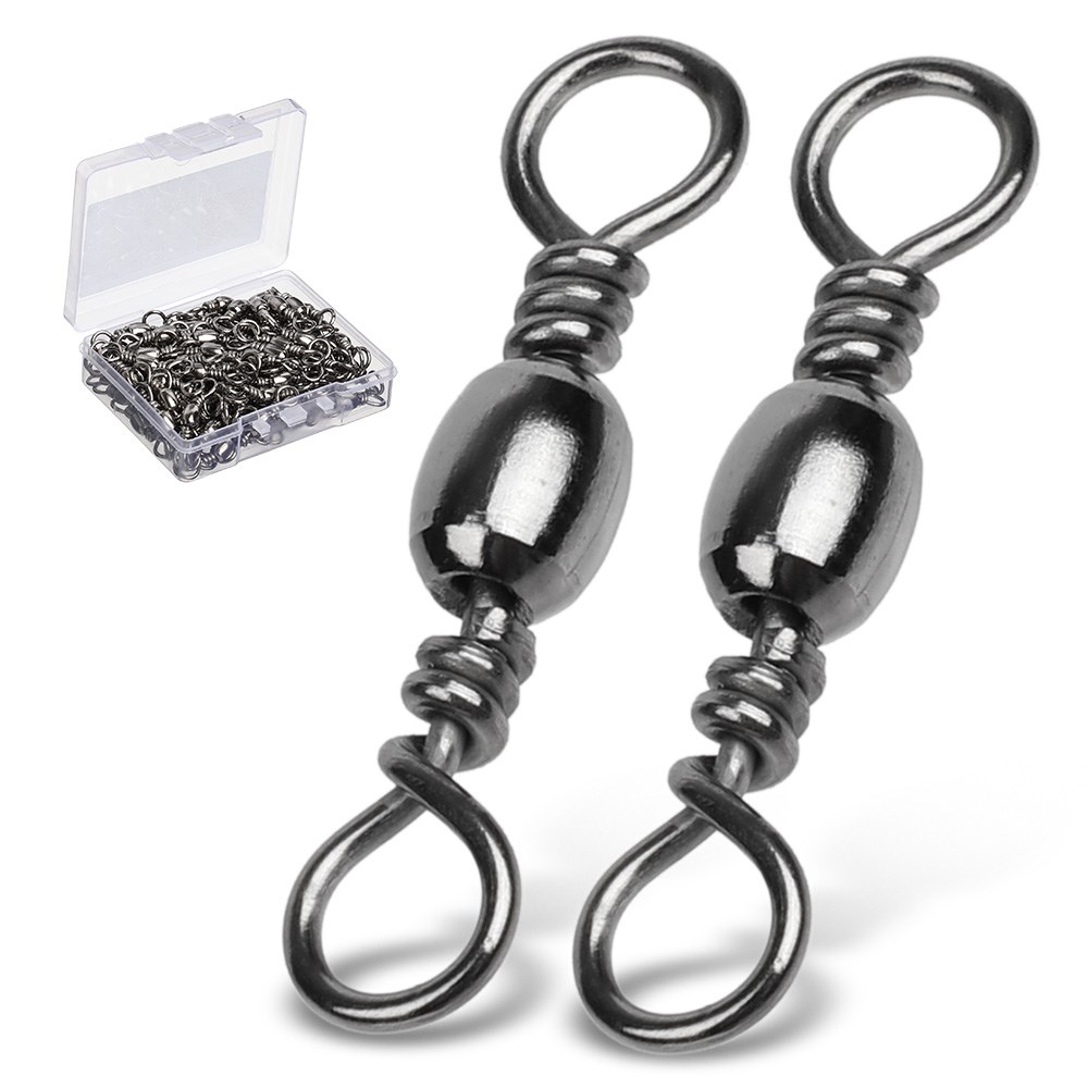DONQL 50/100pcs Bearing Swivel Fishing Connector 1#-14# Fish