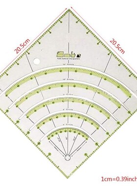 Arcs & Fans Quilt Circle Cutter Ruler,Multifunctional Arc Cu