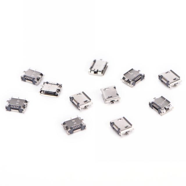 10Pcs 5pin Micro USB B Type Female Connector 适用于 Mobile P