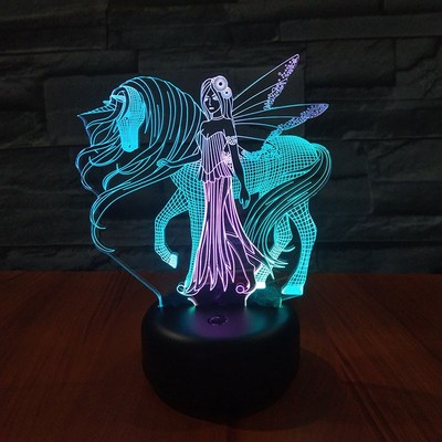 nicorn LED Night Light SB 3D Optical Illusion Touch Table La