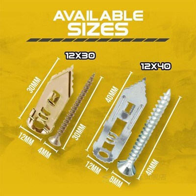 10/20Pcs Self Drilling Anchors Screws Self-Tapping Expansion