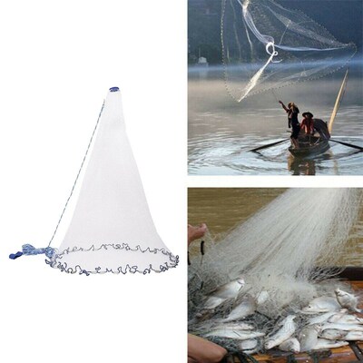 Outdoor Nylon Monofilament Cast Hand Throw Fishing Mesh Net