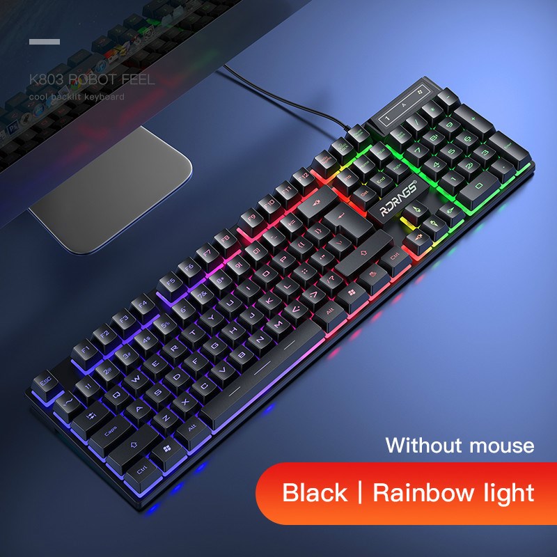 Gaming keyboard and Mouse Wired backlight mechanical felling