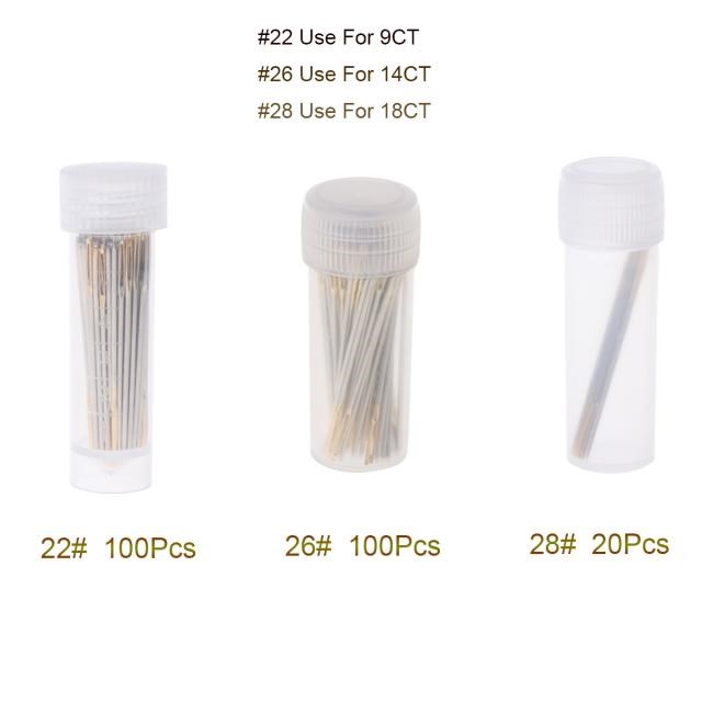 100PCS Golden Tail Embroidery Fabric Cloth Cross Stitch Need