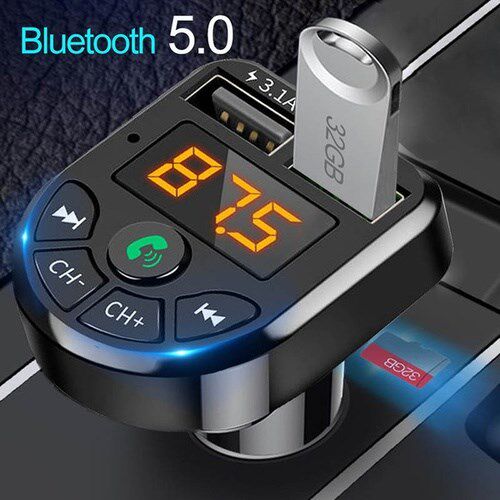 Bluetooth 5.0 FM Transmitter Car Kit MP3 Modulator Player Wi
