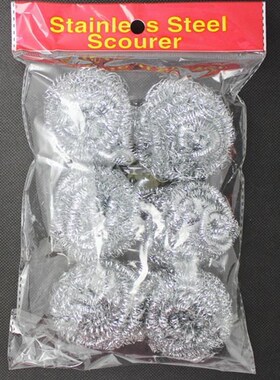 6PCS/SET Steel Scourer Ball Cleaning Brush Easy Use Small Si
